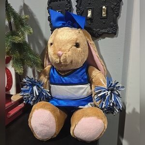 Build a bear plush bunny with cheer outfit